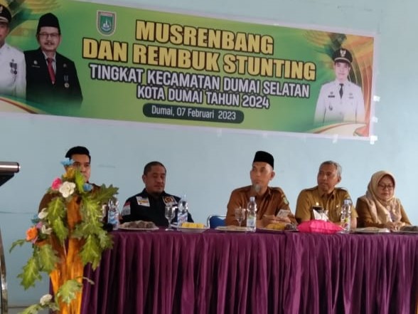 Musyawarah Rencana Pembangunan dan Rembuk Stunting Kecamatan Dumai Selatan